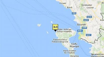 Σεισμική δόνηση 3,3 βαθμών στην Κέρκυρα