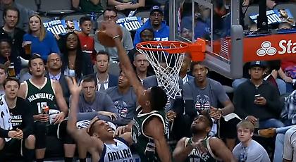 Ο Αντετοκούνμπο «καπάκωσε» τον Μεζρί (video)