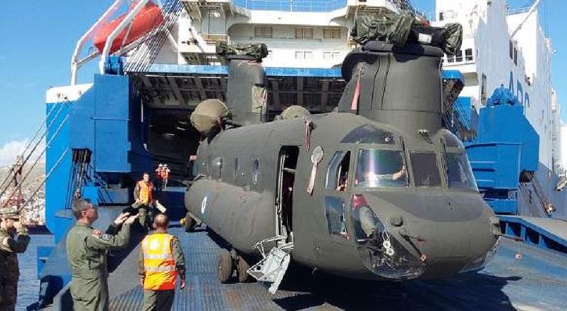 Εφτασαν στο Κερατσίνι τρία μεταχειρισμένα Σινούκ από τις ΗΠΑ για την Αεροπορία Στράτου