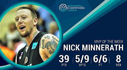 Έσπασε τα κοντέρ και πήρε το βραβείο MVP ο Μίνεραθ