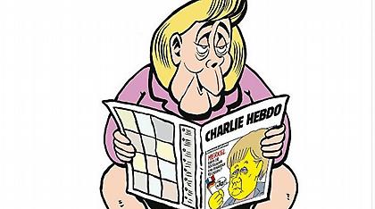 Η Μέρκελ στην... τουαλέτα διαβάζει Charlie Hebdo