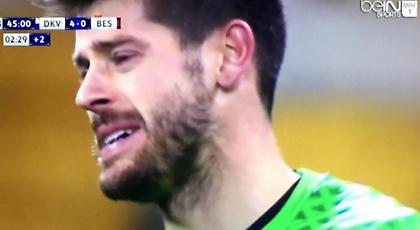 Έβαλε τα κλάματα ο τερματοφύλακας της Μπεσίκτας!