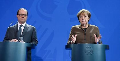 Παράταση των κυρώσεων σε βάρος της Ρωσίας θέλουν Μέρκελ και Ολάντ