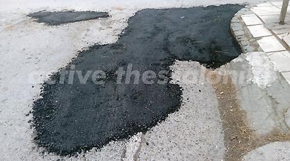 Νέα εντυπωσιακή ασφαλτόστρωση: Ένα πραγματικό «έργο τέχνης» στο οδόστρωμα