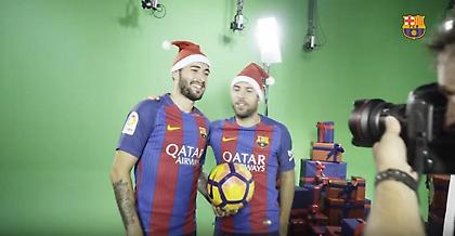 Η Μπαρτσελόνα στο πνεύμα των Χριστουγέννων (video)