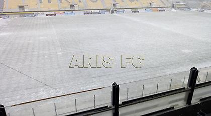 Κάτασπρο το «Βικελίδης», προς αναβολή το Άρης-Ολυμπιακός (pic)