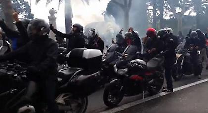 Μηχανοκίνητη πορεία των οπαδών της Νις στο Μονακό! (video)