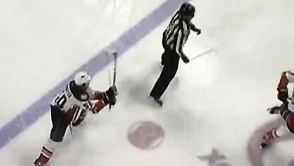 Παίκτης του χόκεϊ χτύπησε διαιτητή με το μπαστούνι! (video)