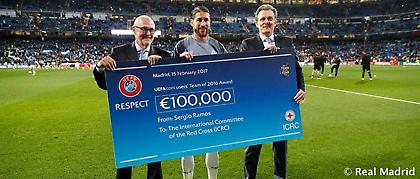 Η UEFA στηρίζει τον Ερυθρό Σταυρό