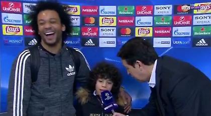 Ο μικρός γιος του Μαρσέλο «έκλεψε» τη δόξα του μπαμπά του στη μικτή ζώνη (video)