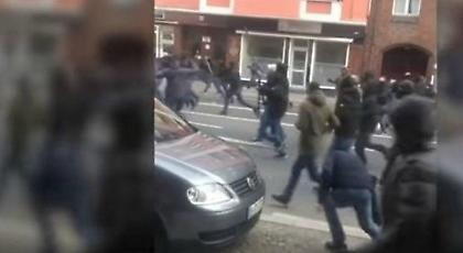 Ξύλο μεταξύ οπαδών της Χέρτα και της Άιντραχτ (video)