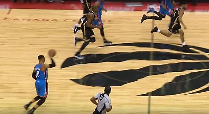 Η απίστευτη πάσα του Γουέστμπρουκ στην πρώτη θέση του Top 10 (video)