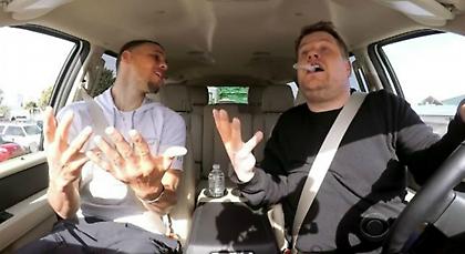 Καραόκε στο αυτοκίνητο του Τζέιμς Κόρντεν και ο Στεφ Κάρι! (video)