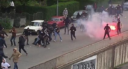 Οδομαχίες ανάμεσα σε χούλιγκαν της Παρτίζαν και του Ερ. Αστέρα (video)