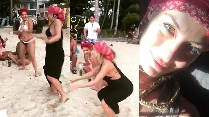Ελεονώρα Μελέτη: Δείτε την να χορεύει ξέφρενα σε παραλία του Αγίου Δομίνικου!