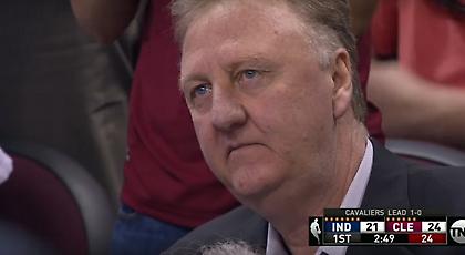 Τα νεύρα του Λάρι Μπερντ μετά από κάρφωμα του Λεμπρόν (video)