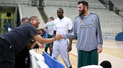 Με Θανάση Γιαννακόπουλο και Μπατίστ η προπόνηση του Παναθηναϊκού (pics)