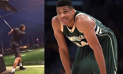 Ο Giannis παίζει γκολφ και... δεν το' χει (video)