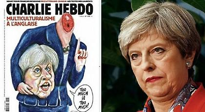 Charlie Hebdo: Aποκεφαλίζει Μέι, ειρωνεύεται Βρετανούς για τις επιθέσεις
