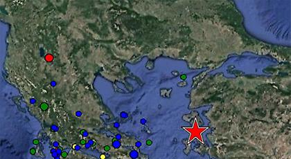 Σεισμός 6,2 ρίχτερ νότια της Μυτιλήνης