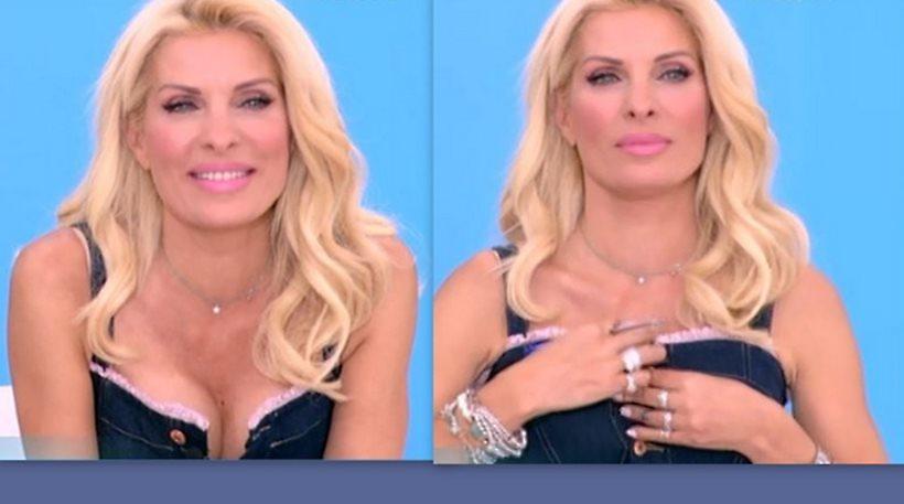 Ελένη Μενεγάκη: Παραλίγο να φανεί το στήθος της on air
