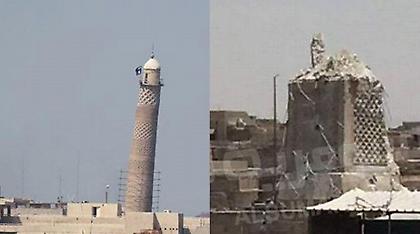 Φωτογραφίες: Το εμβληματικό τέμενος της Μοσούλης πριν και μετά τον βομβαρδισμό