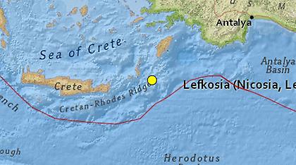 Σεισμική δόνηση 5,3 της κλίμακας Ρίχτερ νοτίως της Ιεράπετρας