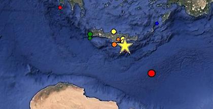 Συνεχίζεται η μετασεισμική δραστηριότητα από το σεισμό στην Ιεράπετρα