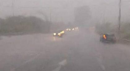 Εκλεισε η εθνική Πατρών-Πύργου από το ισχυρό χαλάζι (pics)