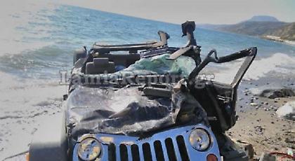 Διαλύθηκε το μοιραίο τζιπ από το πολύνεκρο τροχαίο στην Κύμη (pics)