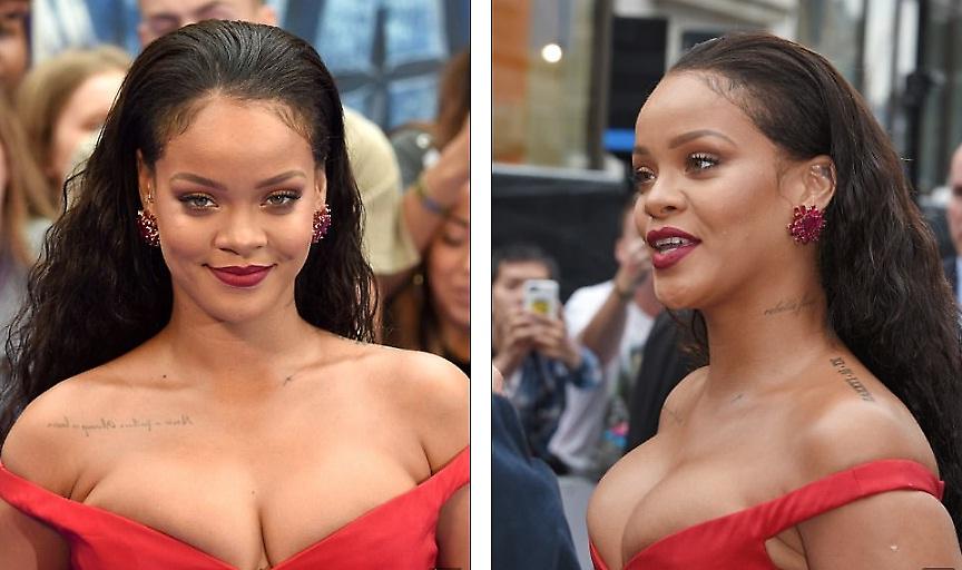 «Ζάλισε» κόσμο το ντεκολτέ της Rihanna (pics)