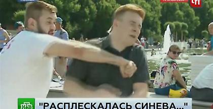 Ρώσος δημοσιογράφος γρονθοκοπήθηκε από μεθυσμένο σε ζωντανή μετάδοση