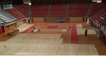 Συνεχίζονται οι εργασίες στο κλειστό της Νεάπολης