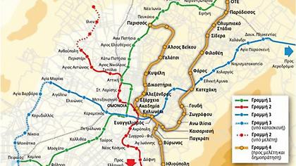 Κατασκευή Γραμμής 4 του Μετρό: 4 οι υποψήφιοι «μνηστήρες»