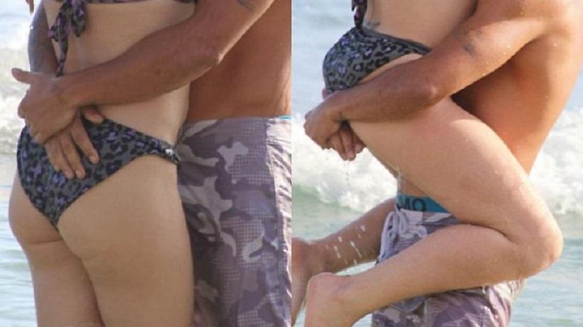 Ασυγκράτητη μέσα στη θάλασσα η ηθοποιός με τον 11 χρόνια μικρότερο σύντροφο της!