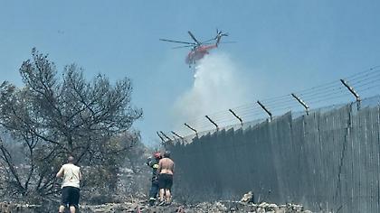 Πίσω από το προπονητικό κέντρο του Παναθηναϊκού η φωτιά στο Κορωπί!