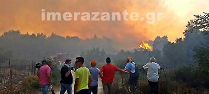 Νύχτα αγωνίας στη Ζάκυνθο -Τέσσερα τα πύρινα μέτωπα (pics-video)