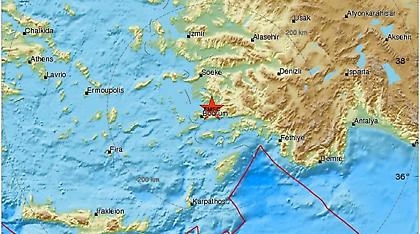 Σεισμός 4,4 Ρίχτερ ανατολικά της Κω