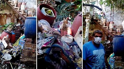 Ηλικιωμένη ζούσε ανάμεσα σε σκουπίδια, περιττώματα και τρωκτικά στο Κάστρο της Χίου