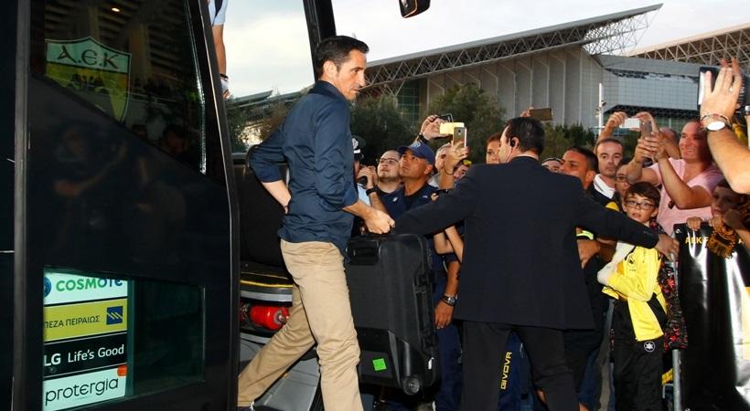 Η άφιξη της ΑΕΚ στο ΟΑΚΑ (pics/video)