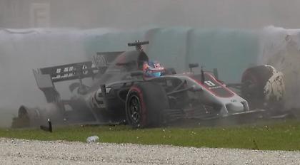 Ατύχημα για Γκροζάν, πρωτιά για Φέτελ (video)