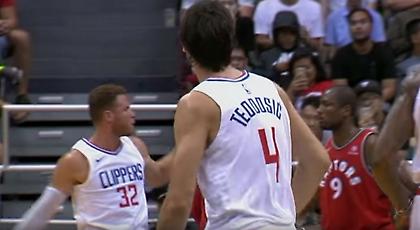 Επεισόδιο Γκρίφιν-Ιμπάκα στο φιλικό Κλίπερς-Ράπτορς (video)