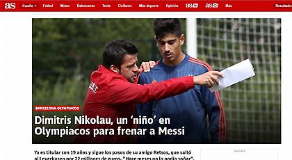 Αφιέρωμα της AS στον Νικολάου: «Ένα παιδί στον Ολυμπιακό για να σταματήσει τον Μέσι»!