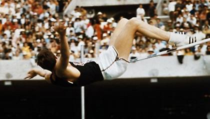 «Fosbury flops over the bar»