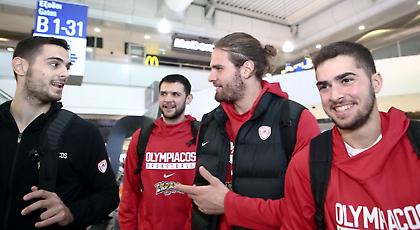 Η αναχώρηση του Ολυμπιακού για Βαρκελώνη (pics)