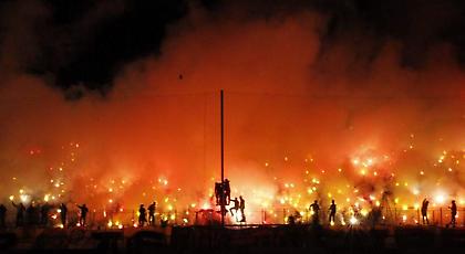 Κάηκε το «Κλ. Βικελίδης» πριν το Άρης-Μπόκα Τζούνιορς (pics)