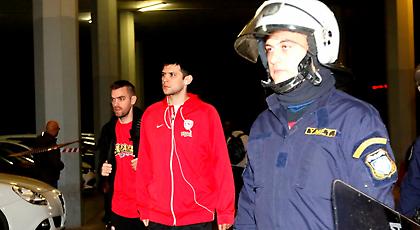 Η άφιξη του Ολυμπιακού στο ΣΕΦ (pics)