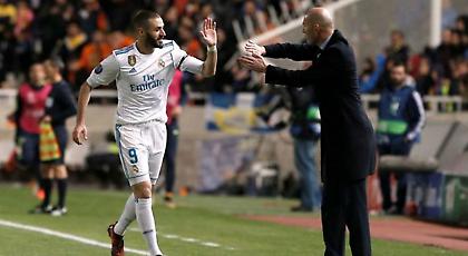 Ζιντάν: «Ξέραμε ότι θα έρθουν τα γκολ για τους Μπενζεμά και Κριστιάνο»