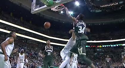 Στο νούμερο «2» το κάρφωμα του Γιάννη στα μούτρα του Μπέινς (video)