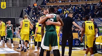 Η παρακάμερα του Άρης-Παναθηναϊκός και οι πράσινες αγκαλιές σε Μποχωρίδη (video)